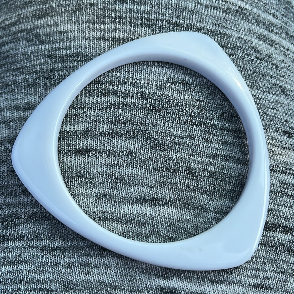Triangular White Bangle Bracelet - image 6